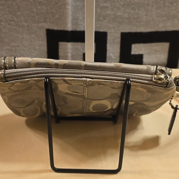 Coach Silver and Gray Wristlet - Picture 5 of 9